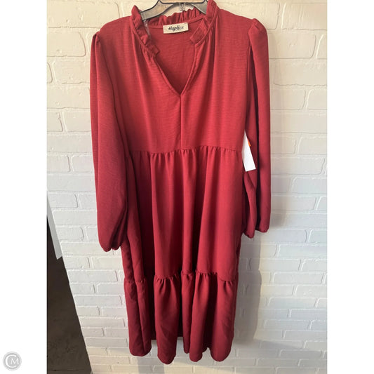 Dress Casual Midi By Haptics In Red, Size: L