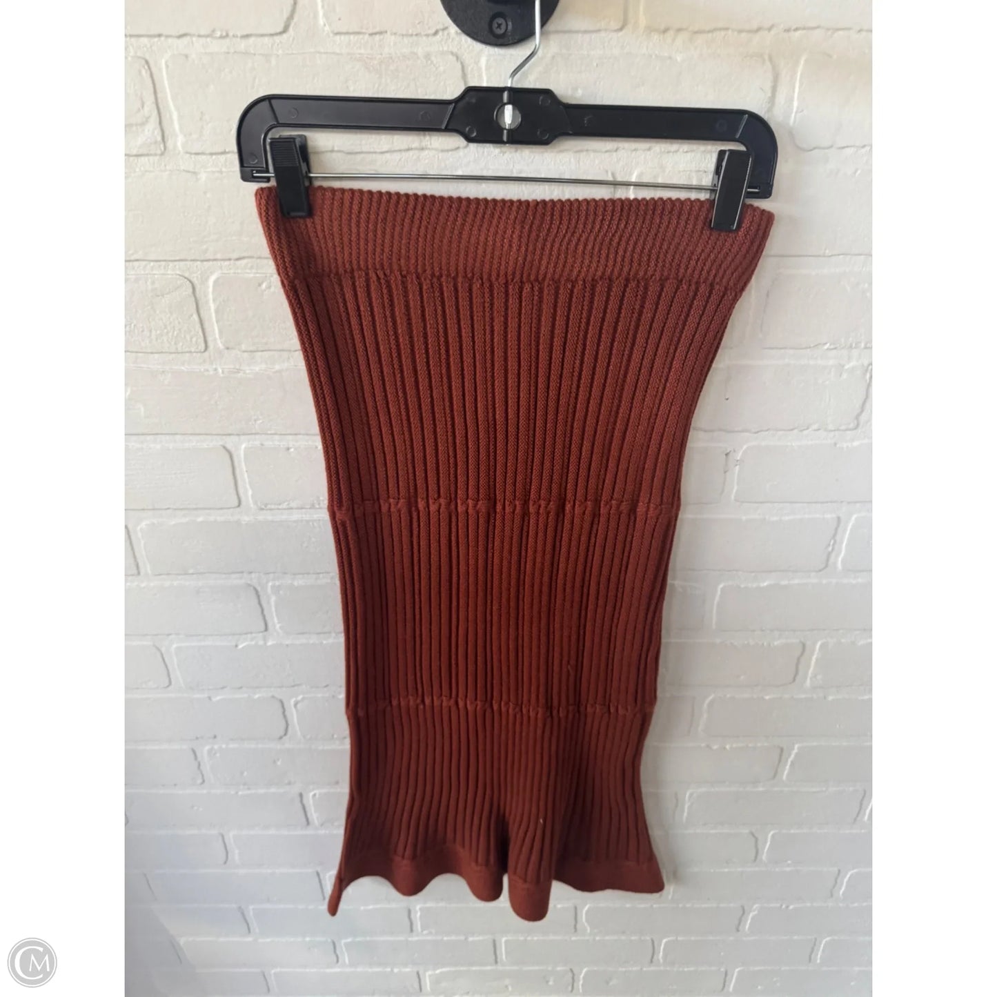 Skirt Midi By Shein In Orange, Size: 8