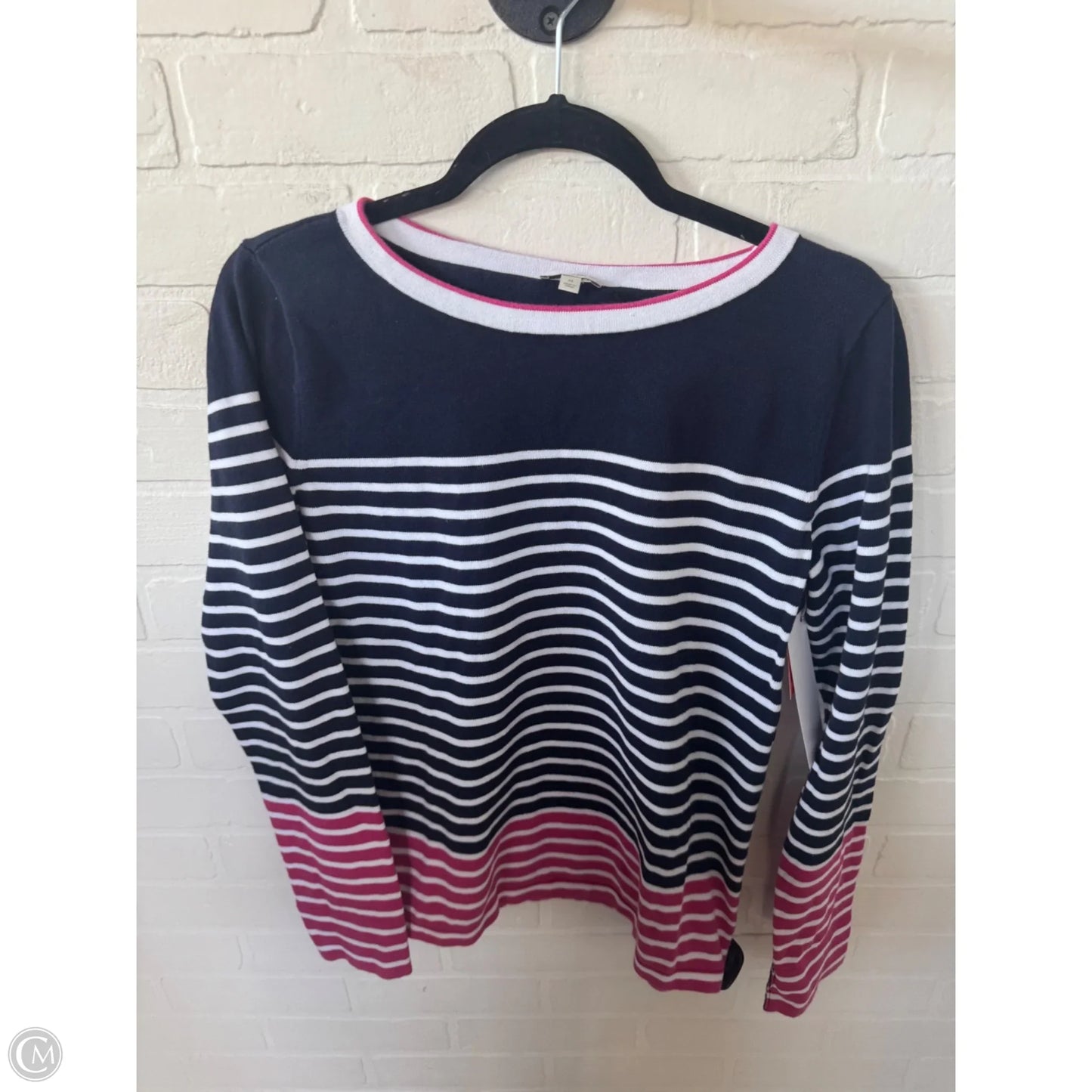 Sweater By Talbots In Blue & Pink, Size: M