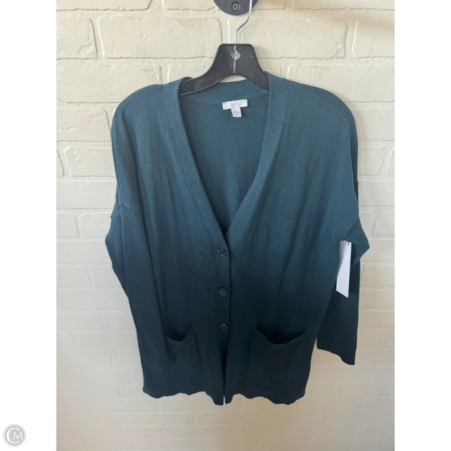 Sweater Cardigan By J. Jill In Teal, Size: M