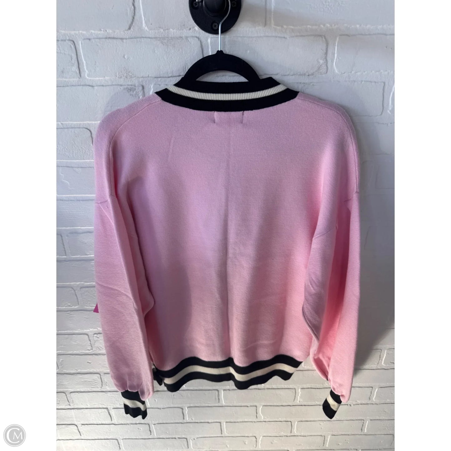 Sweater Cardigan By Cmc In Blue & Pink, Size: M