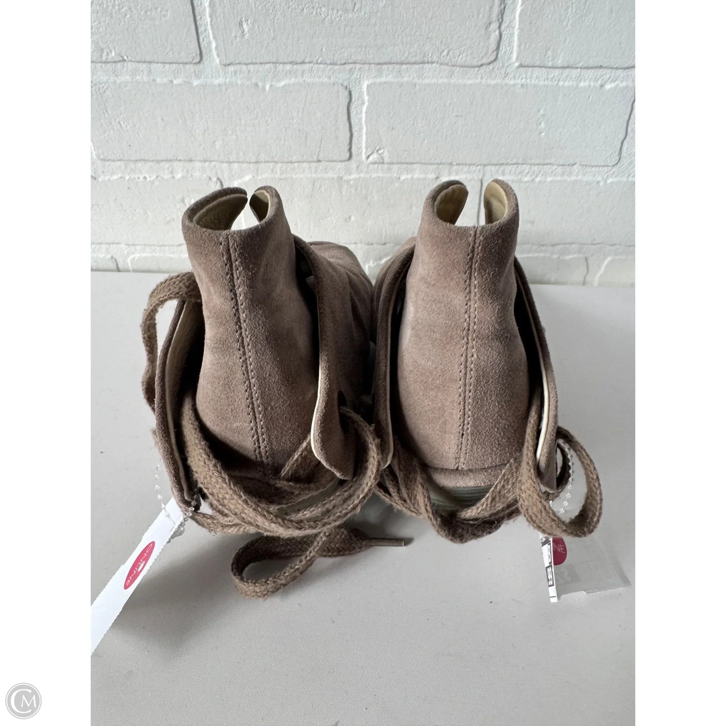Sandals Heels Wedge By Fly London In Taupe, Size: 6.5