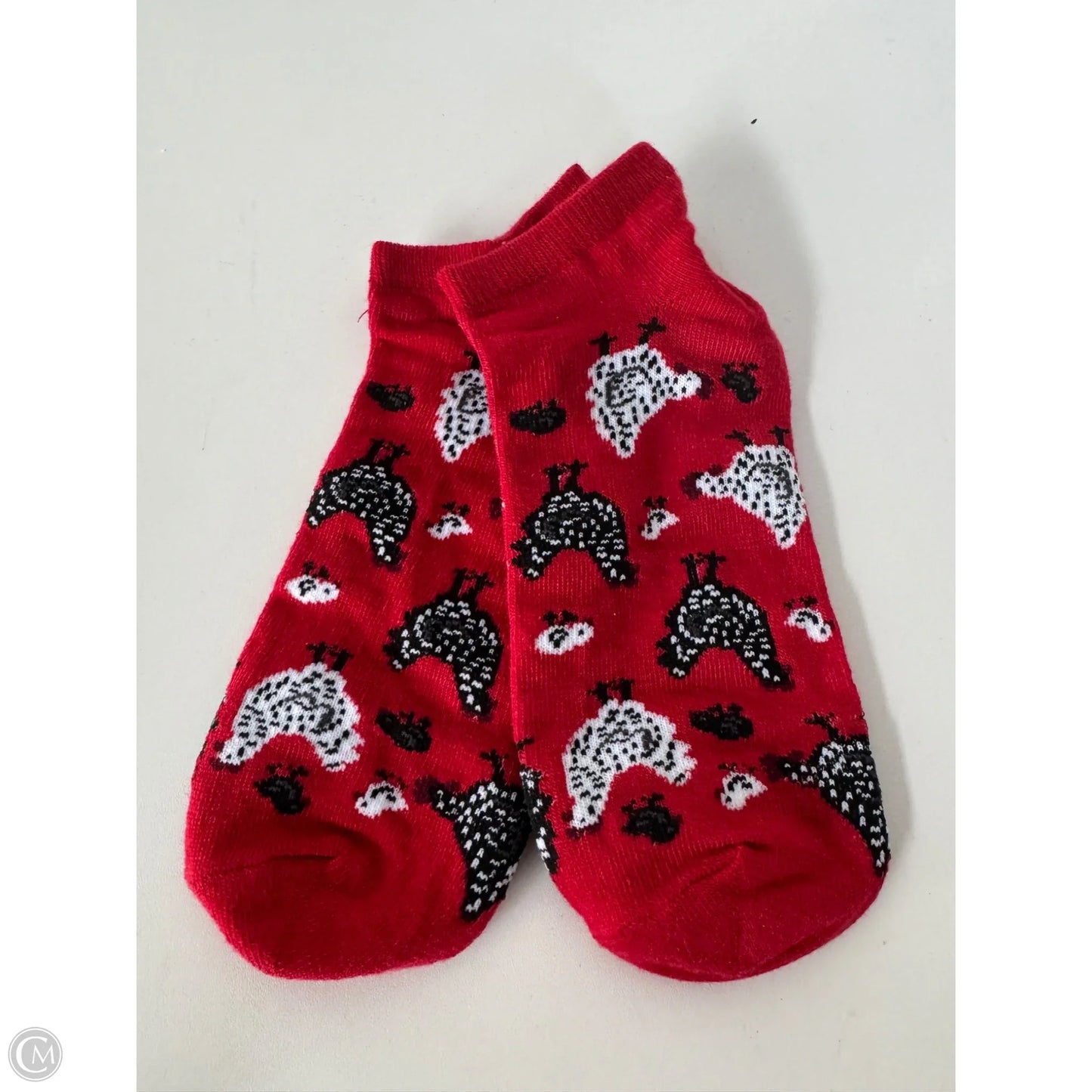 Socks By Clothes Mentor In Red & White, Size: Osfm