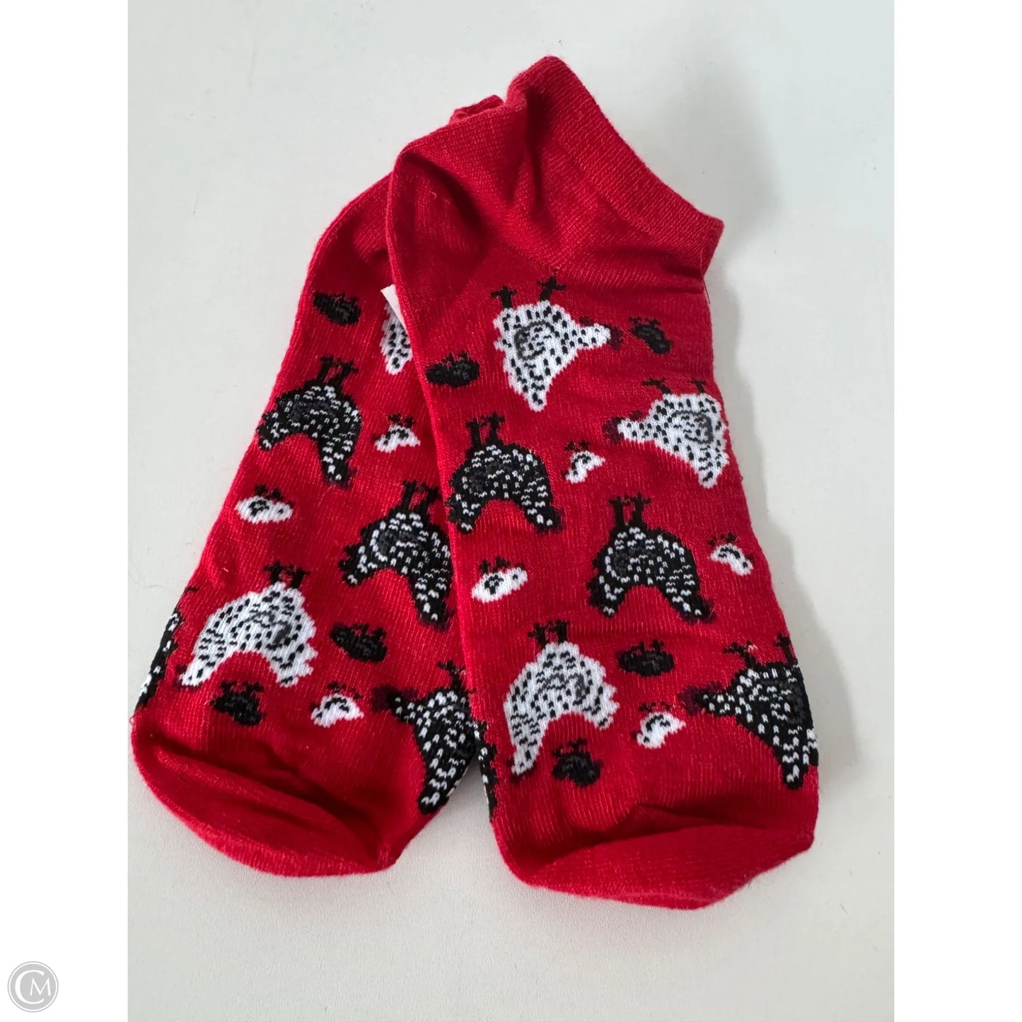 Socks By Clothes Mentor In Red & White, Size: Osfm