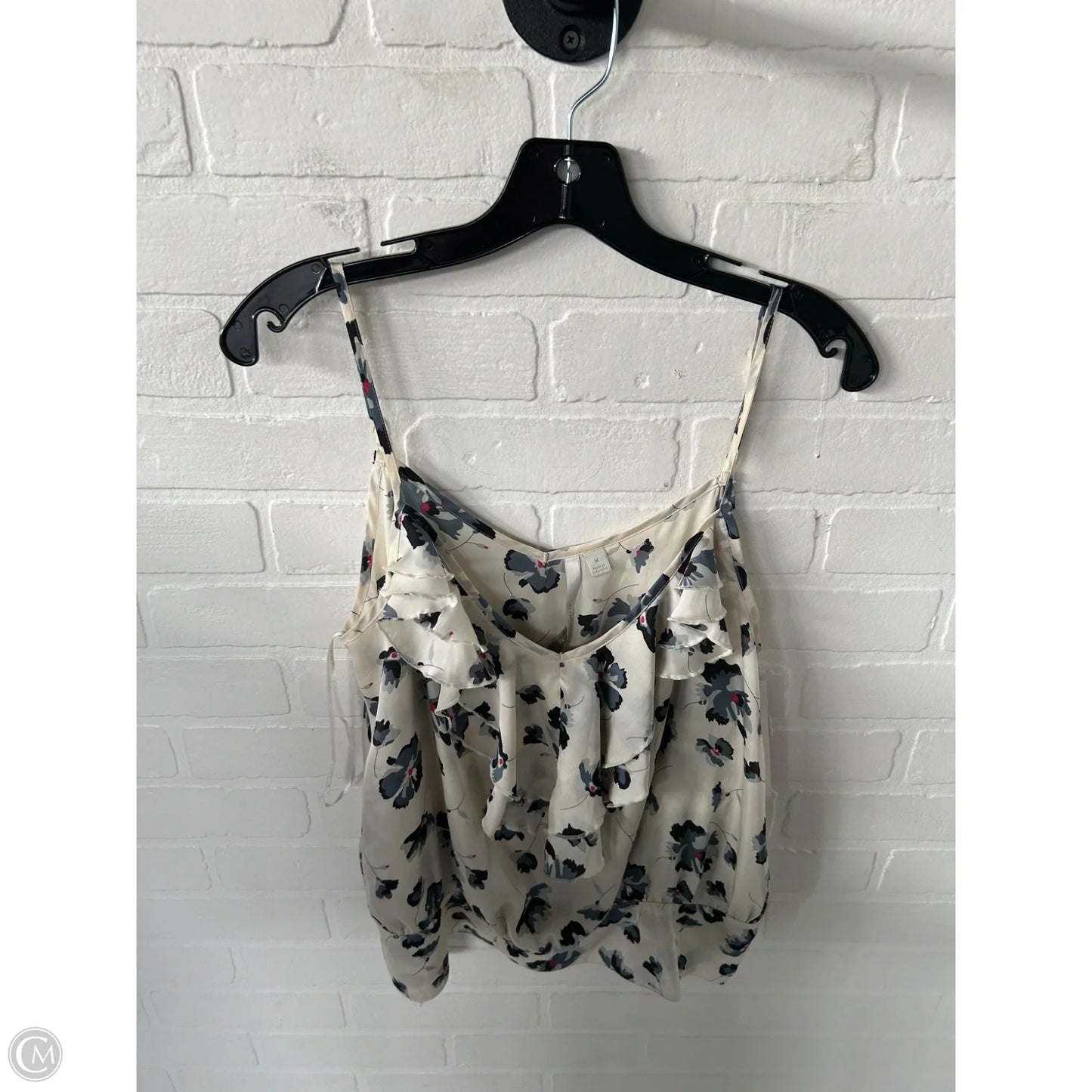 Blouse Sleeveless By Lc Lauren Conrad In Blue & Cream, Size: M