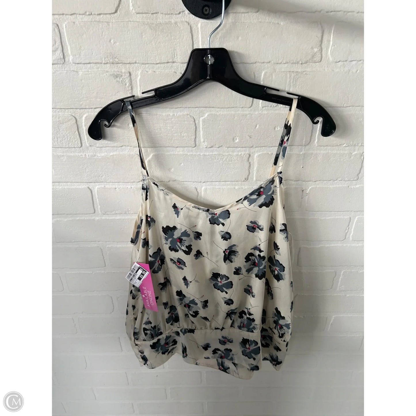 Blouse Sleeveless By Lc Lauren Conrad In Blue & Cream, Size: M