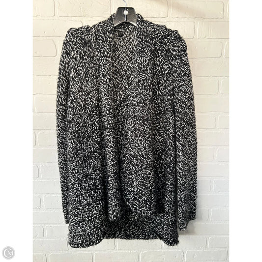 Sweater Cardigan By Express In Black & White, Size: M