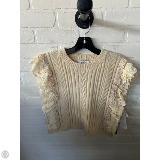 Vest Sweater By Sadie & Sage In Cream, Size: M