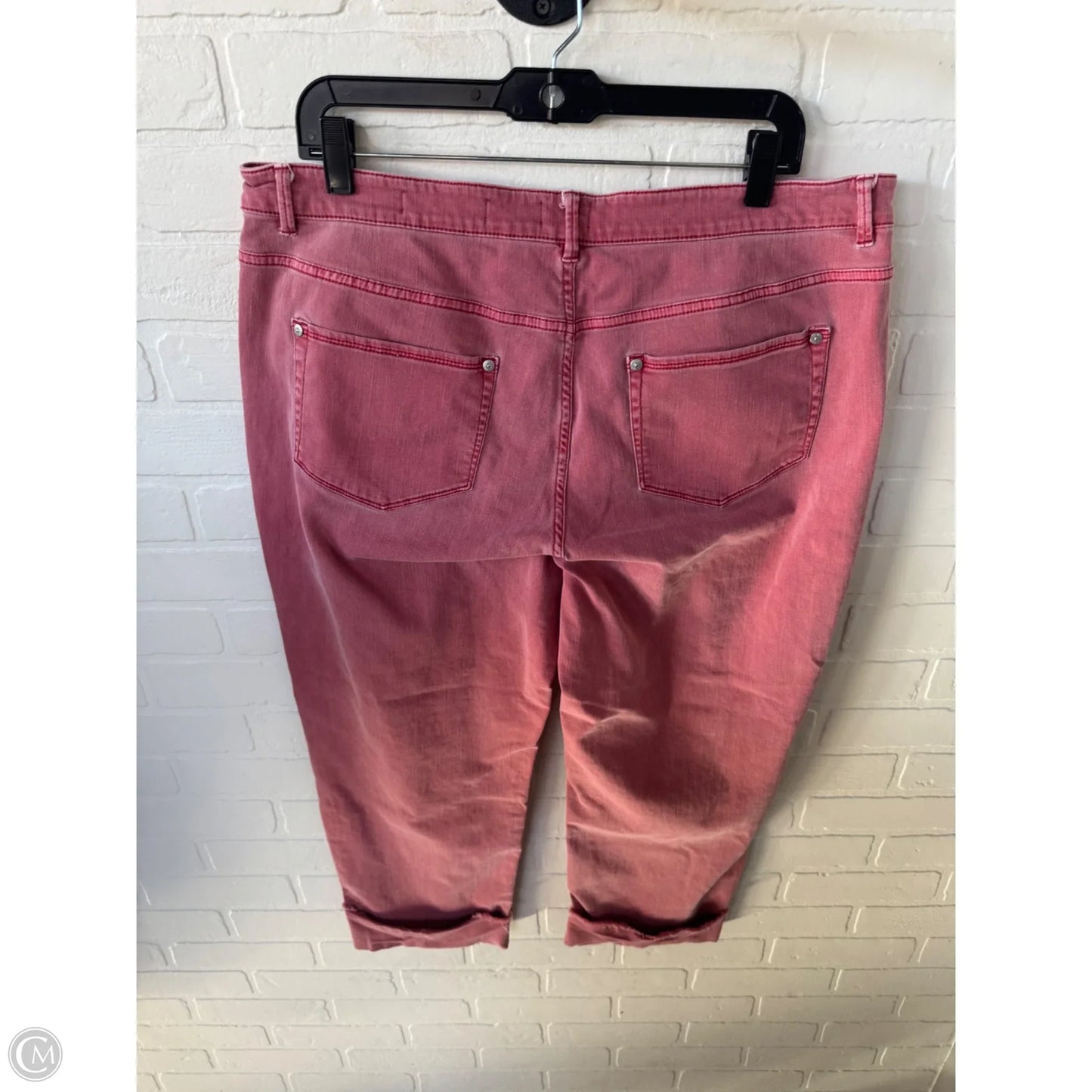 Jeans Cropped By J. Jill In Red Denim, Size: 16