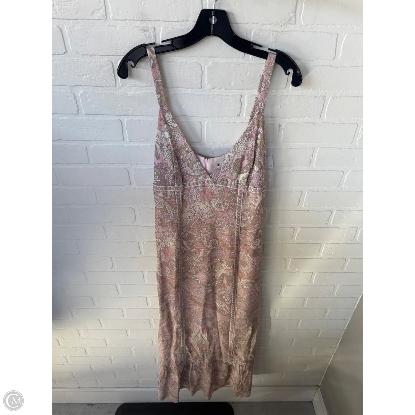 Dress Party Long By Moda Intl In Pink & Tan, Size: L