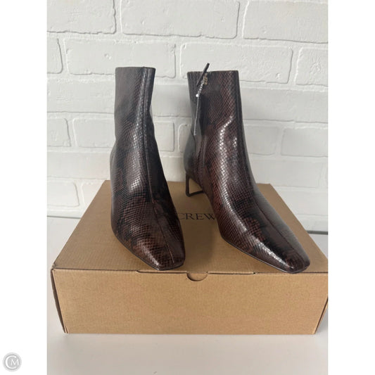 Boots Mid-calf Heels By J. Crew In Snakeskin Print, Size: 7.5