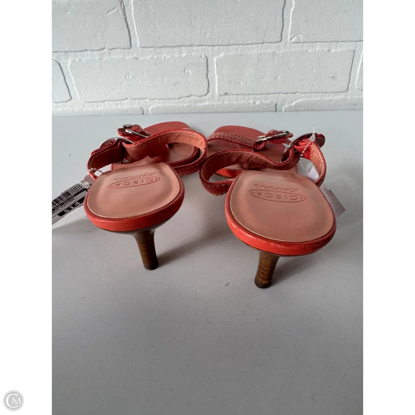 Sandals Heels Kitten By Circa Joan And David In Orange, Size: 9