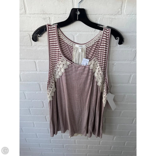Tunic Sleeveless By Maurices In Cream & Red, Size: 1x