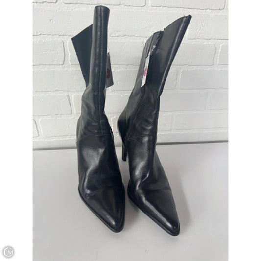 Boots Mid-calf Heels By Amanda Smith In Black, Size: 8.5