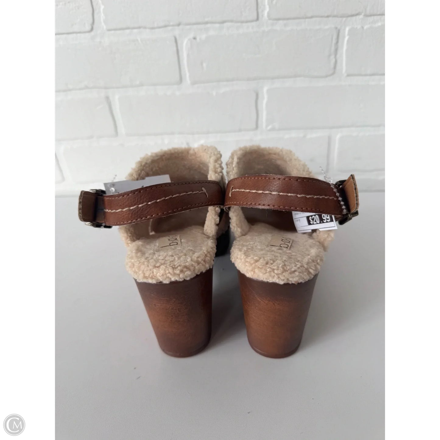 Shoes Heels Block By Boc In Brown & Cream, Size: 7