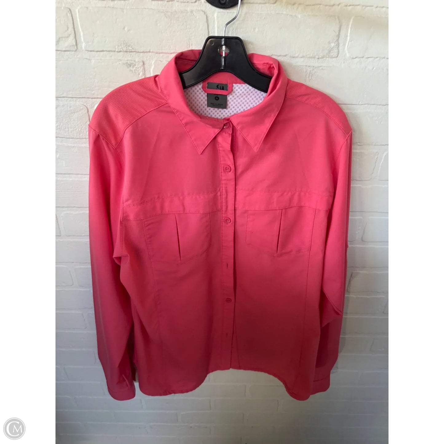 Top Long Sleeve By Clothes Mentor In Coral, Size: Xl