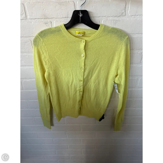 Sweater Cardigan Cashmere By J. Crew In Yellow, Size: S