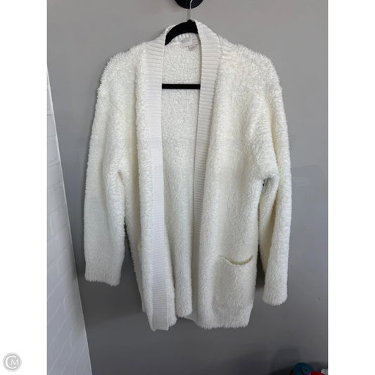 Sweater Cardigan By Barefoot Dreams In White, Size: L