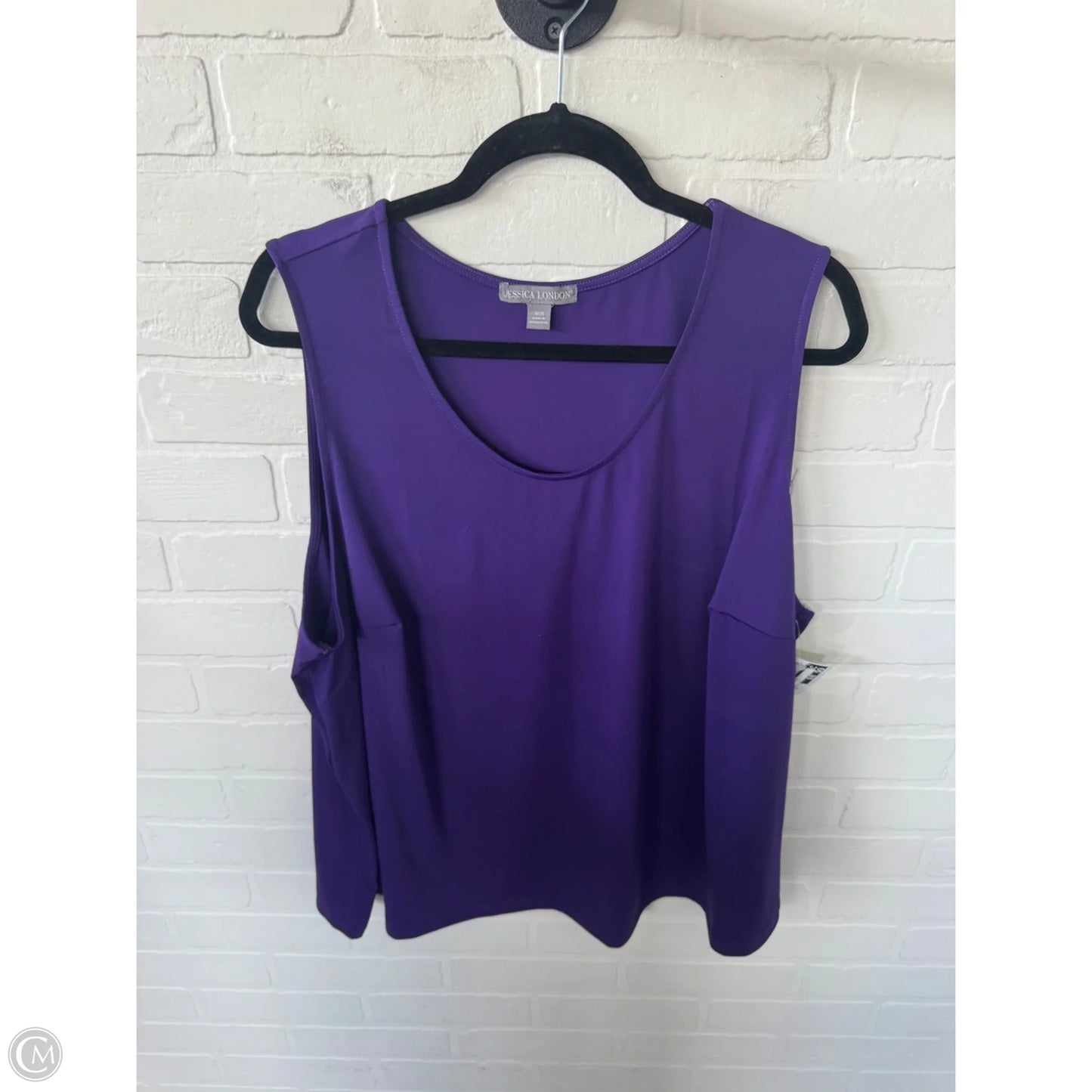 Top Sleeveless By Jessica London In Purple, Size: 1x