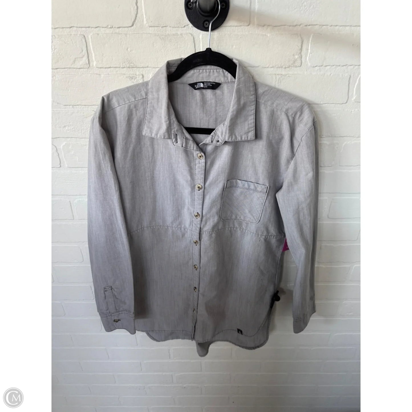 Top Long Sleeve By The North Face In Grey, Size: M