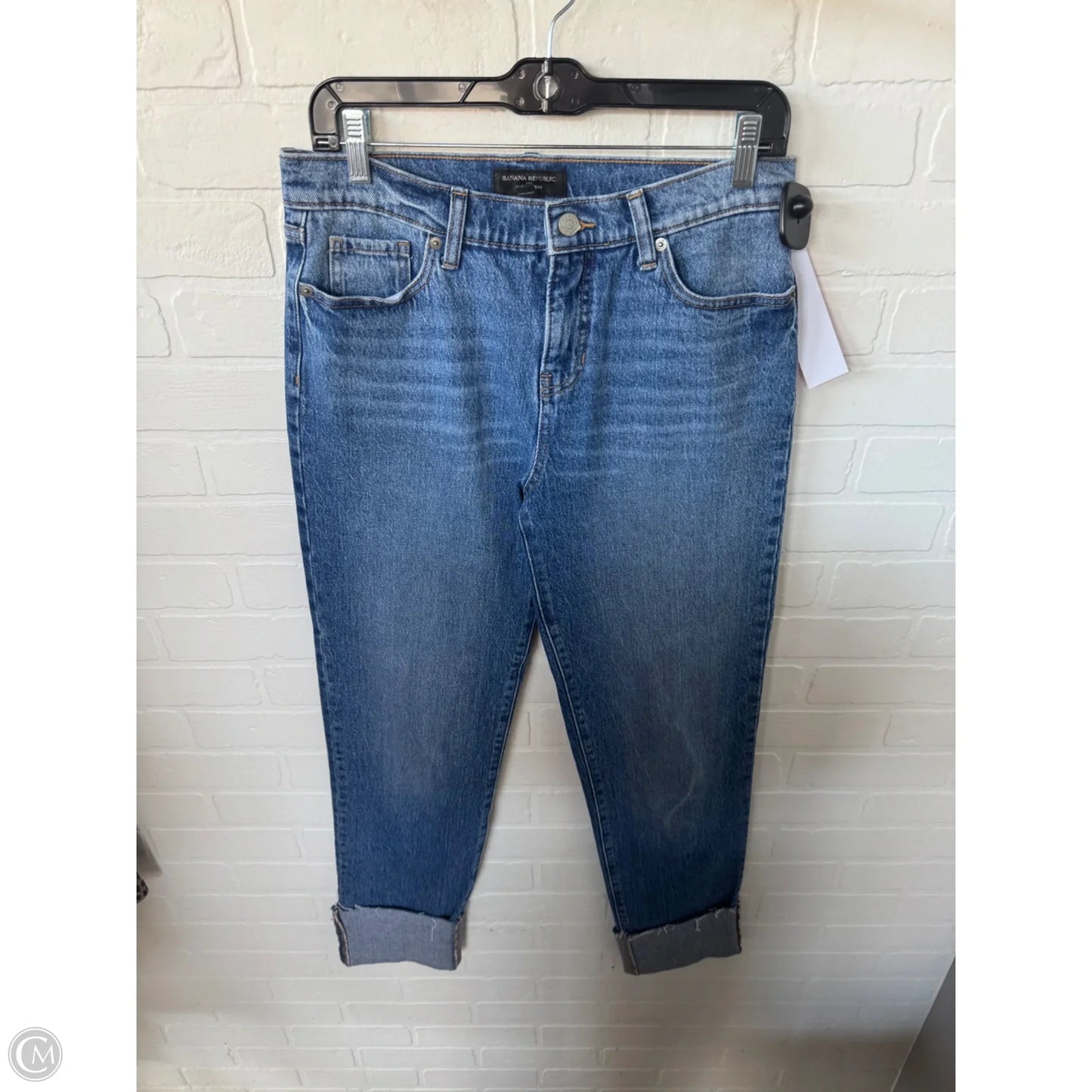 Jeans Straight By Banana Republic In Blue Denim, Size: 2
