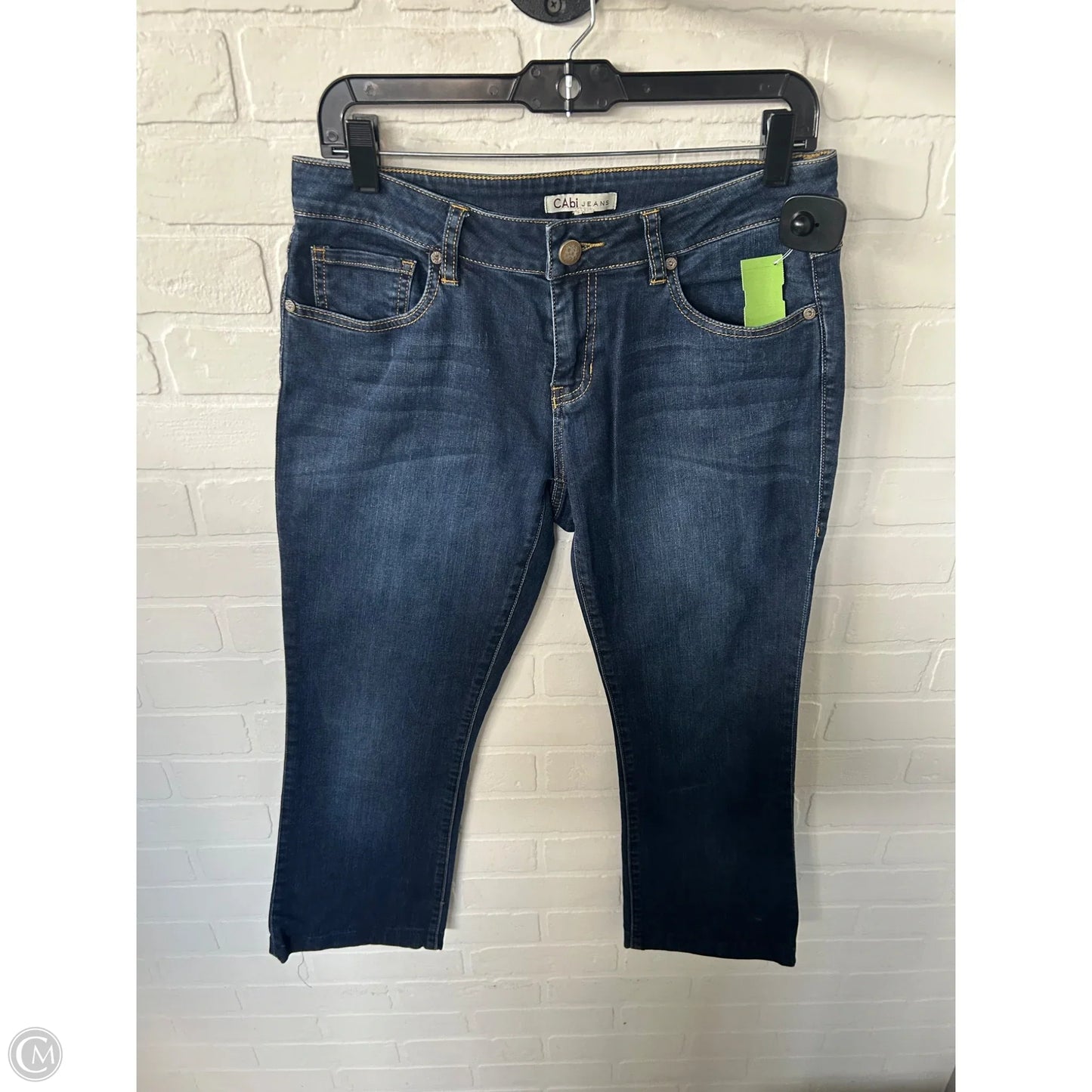 Jeans Straight By Cabi In Blue Denim, Size: 6