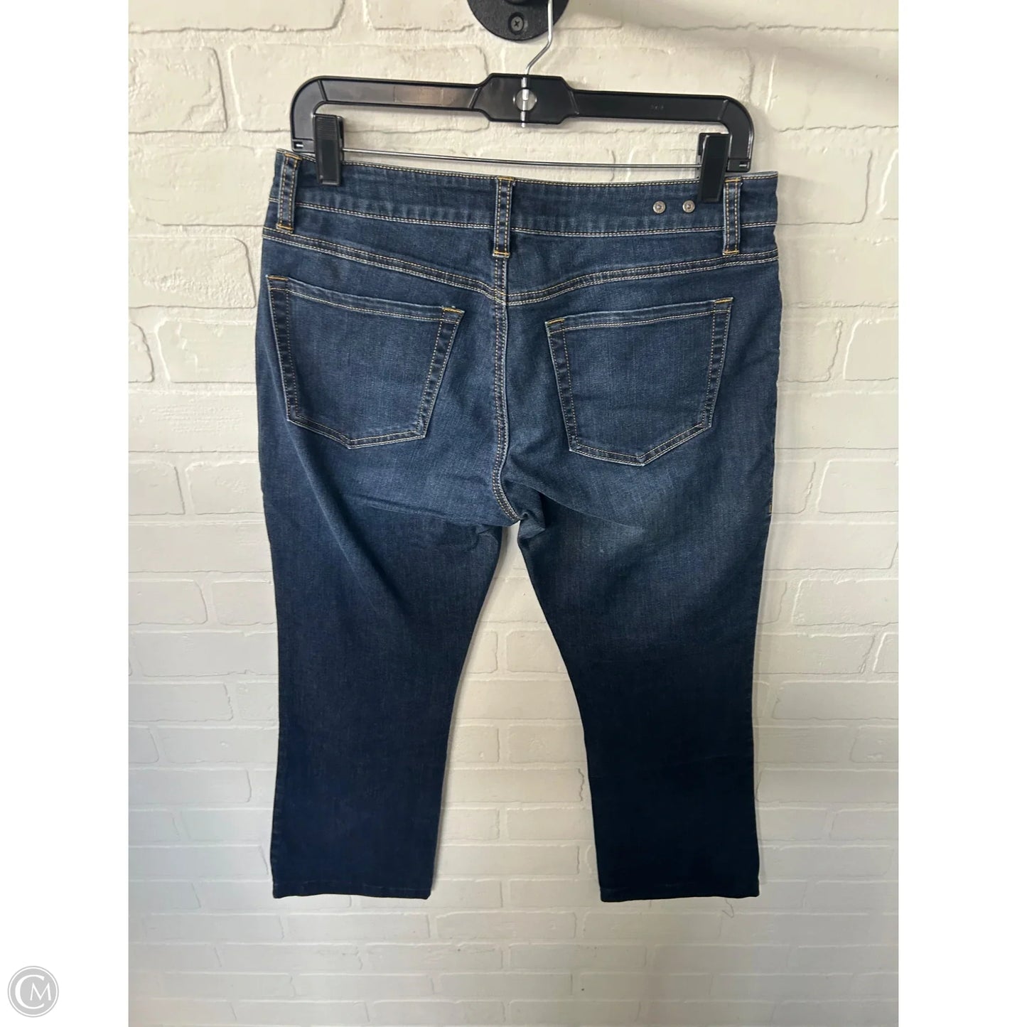 Jeans Straight By Cabi In Blue Denim, Size: 6