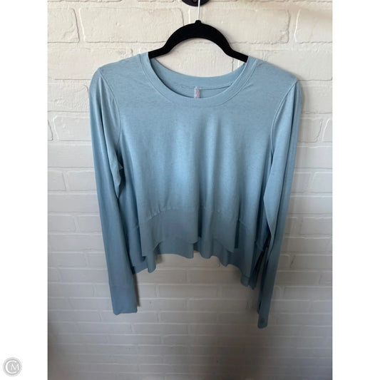 Athletic Top Long Sleeve Crewneck By Free People In Blue, Size: M