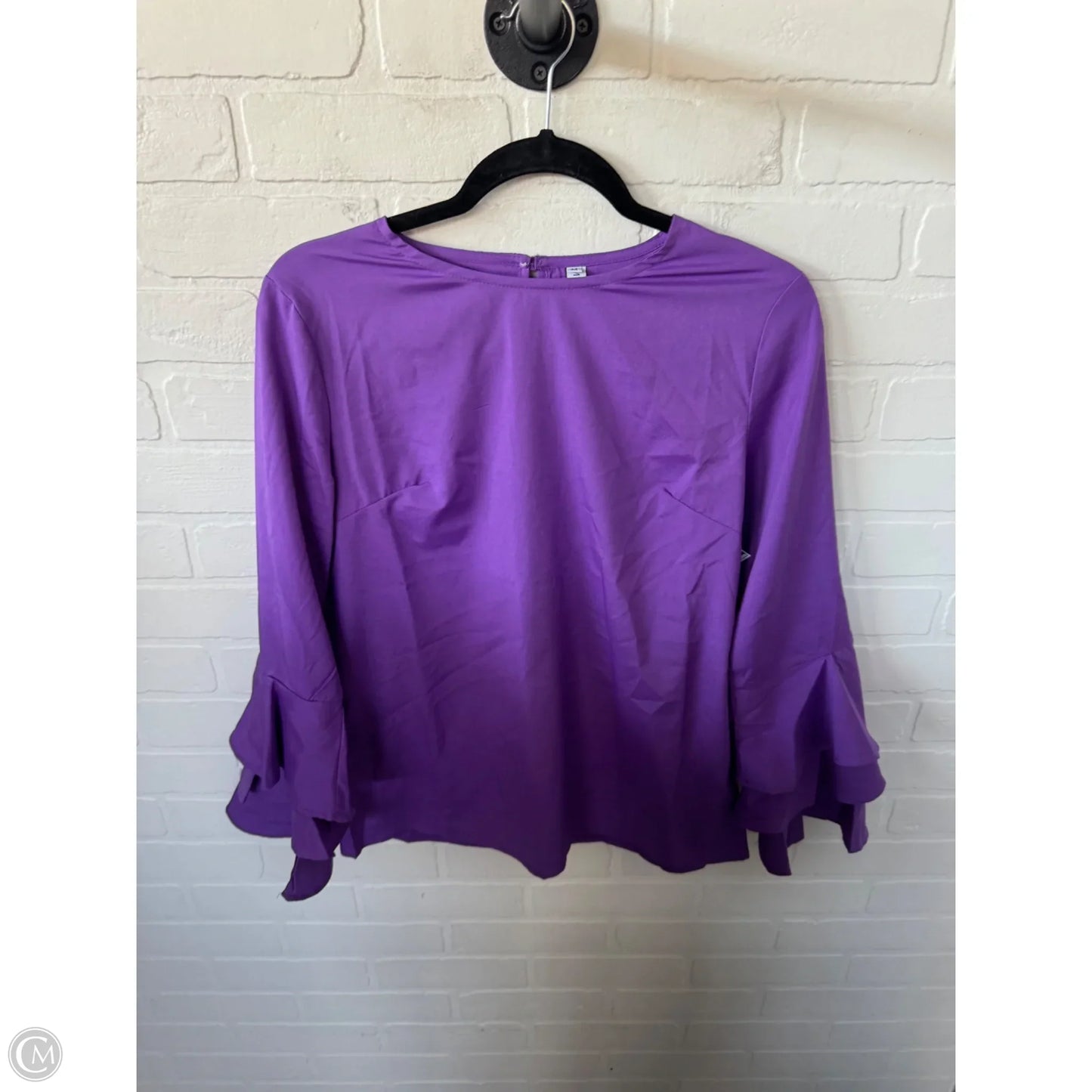 Top 3/4 Sleeve By Misslook In Purple, Size: M