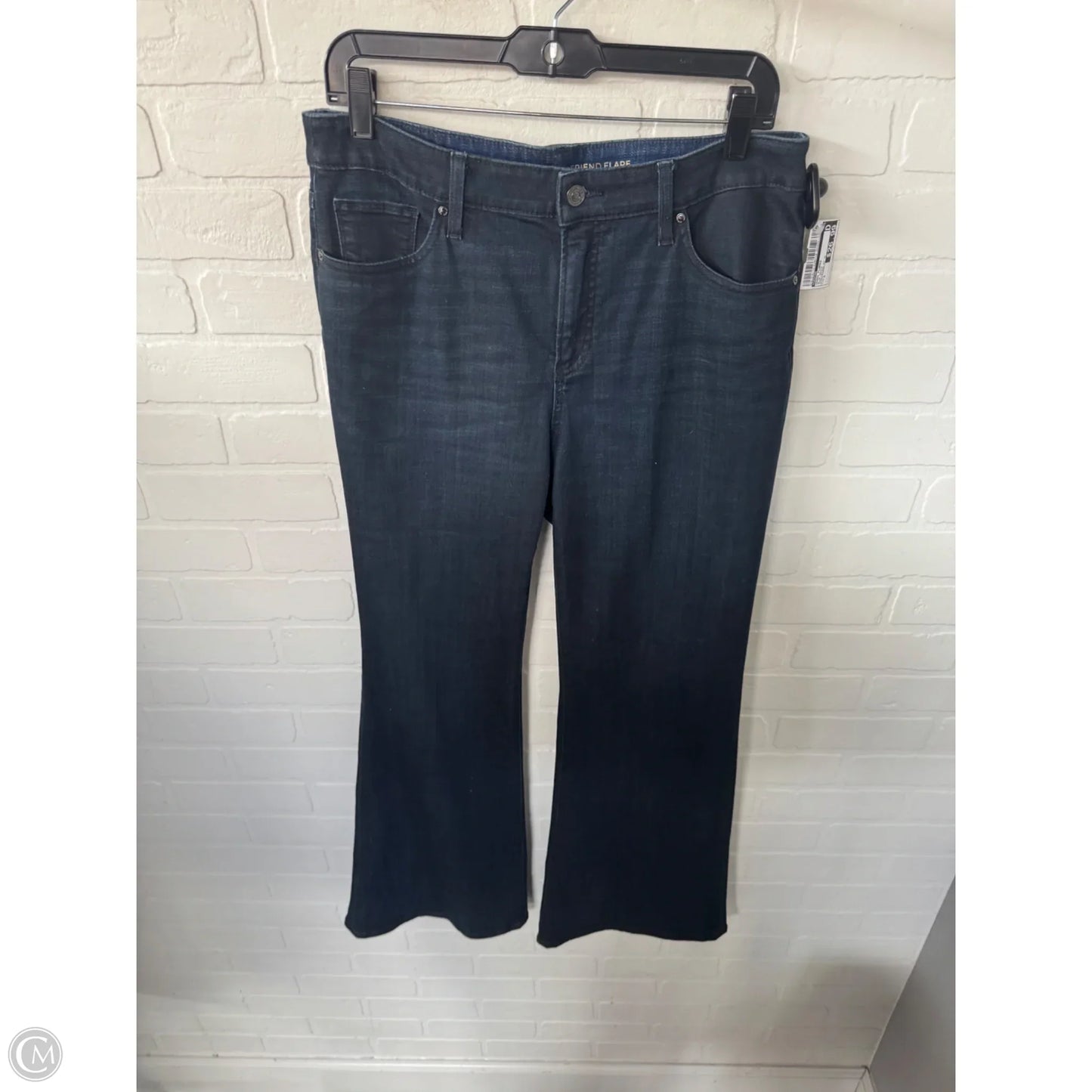 Jeans Flared By Chicos In Blue Denim, Size: 8