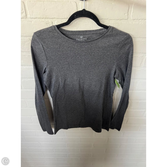 Top 3/4 Sleeve Basic By Talbots In Grey, Size: Xs