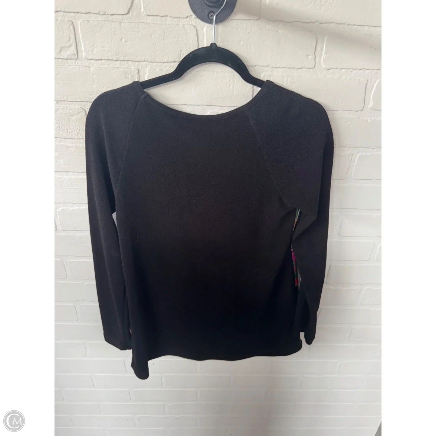 Top Long Sleeve By Soft Surroundings In Black & Gold, Size: Xs