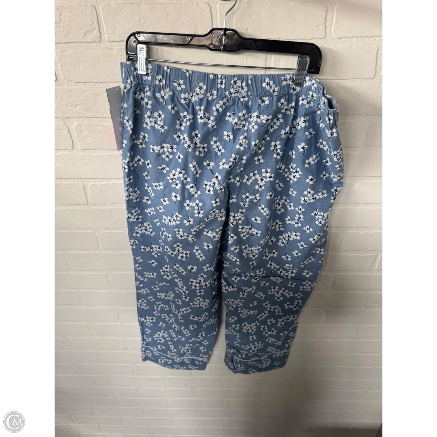 Pajama Pants By Lands End In Blue & White, Size: L
