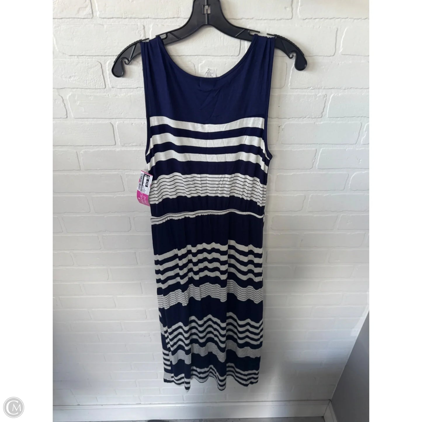 Dress Casual Midi By Espresso In Blue & White, Size: M