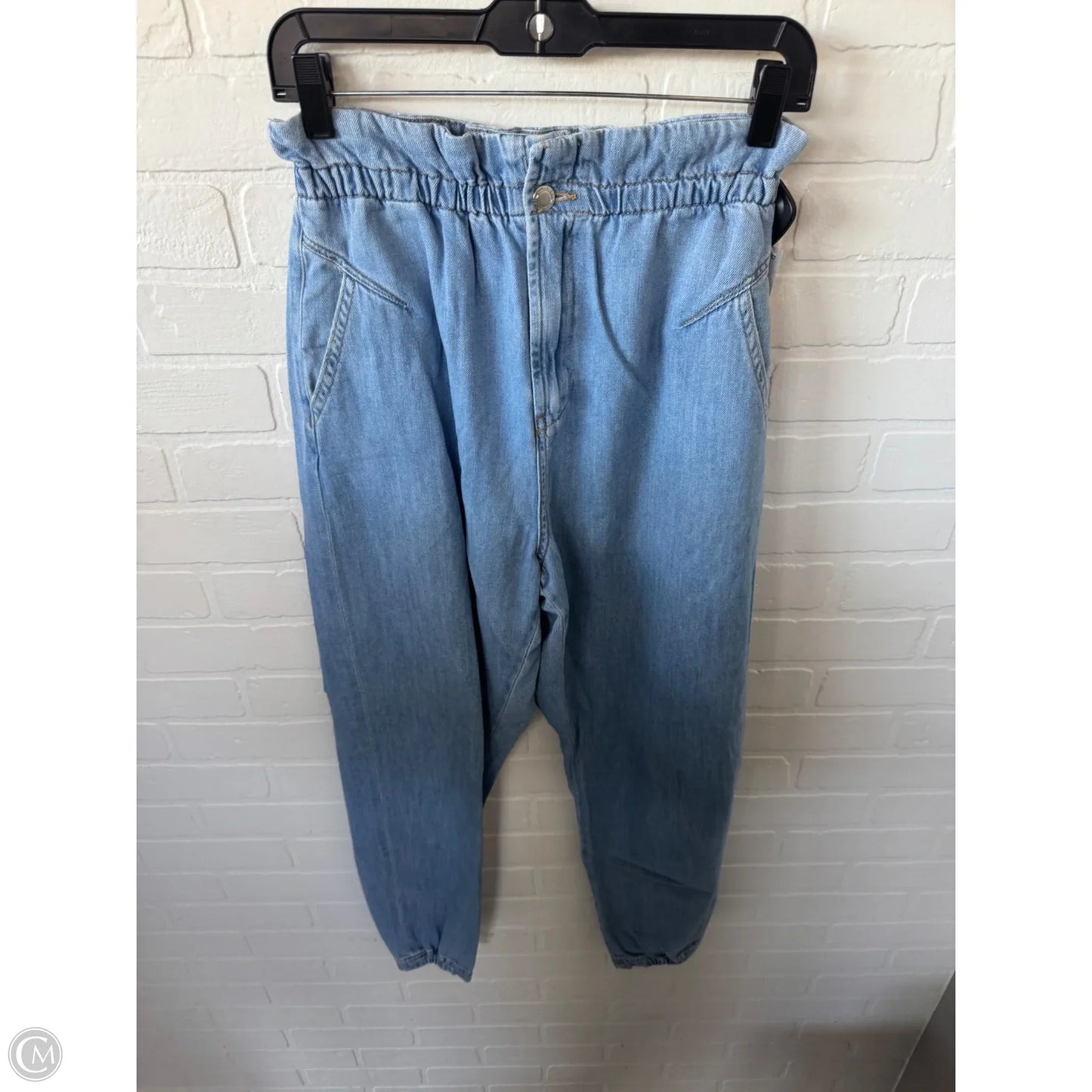 Jeans Straight By Zara In Blue Denim, Size: 4