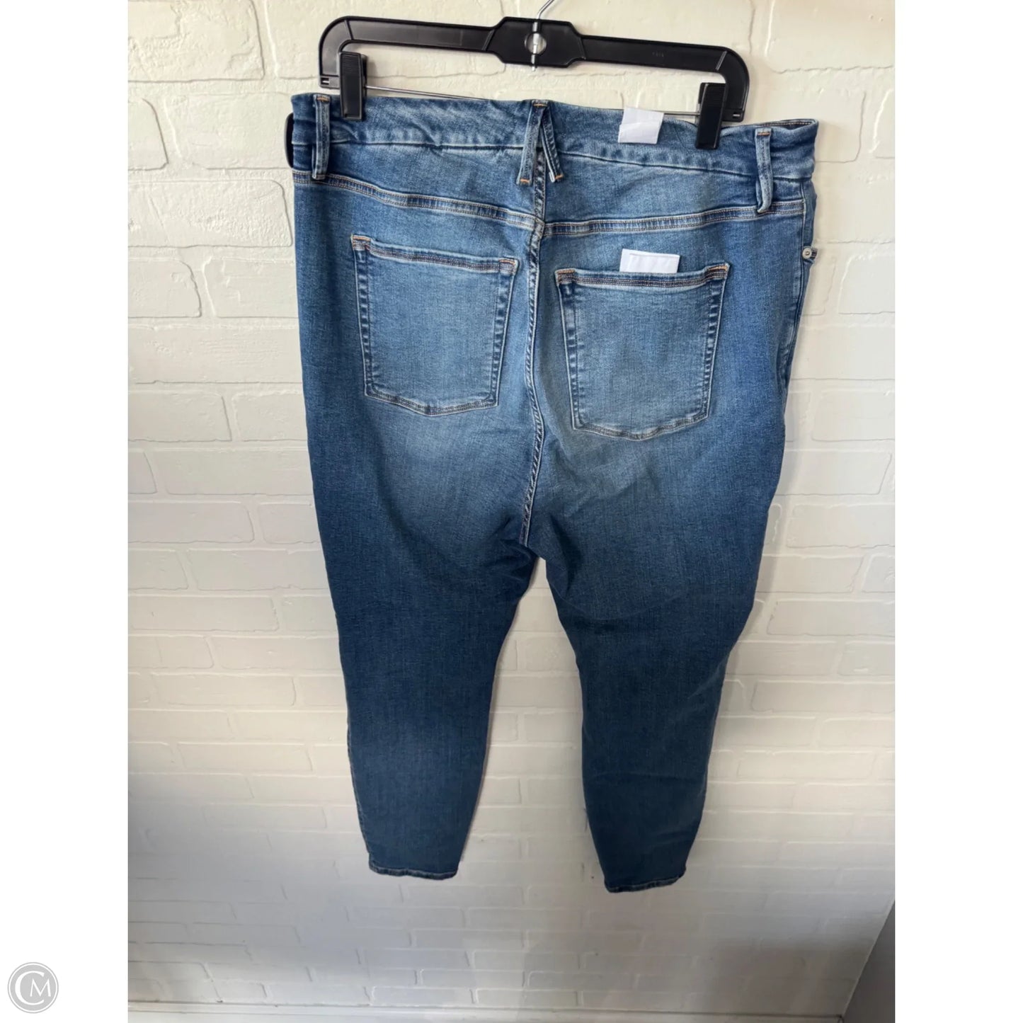 Jeans Skinny By Good American In Blue Denim, Size: 18