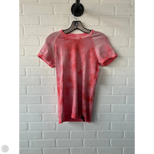 Athletic Top Short Sleeve By Lululemon In Pink, Size: M