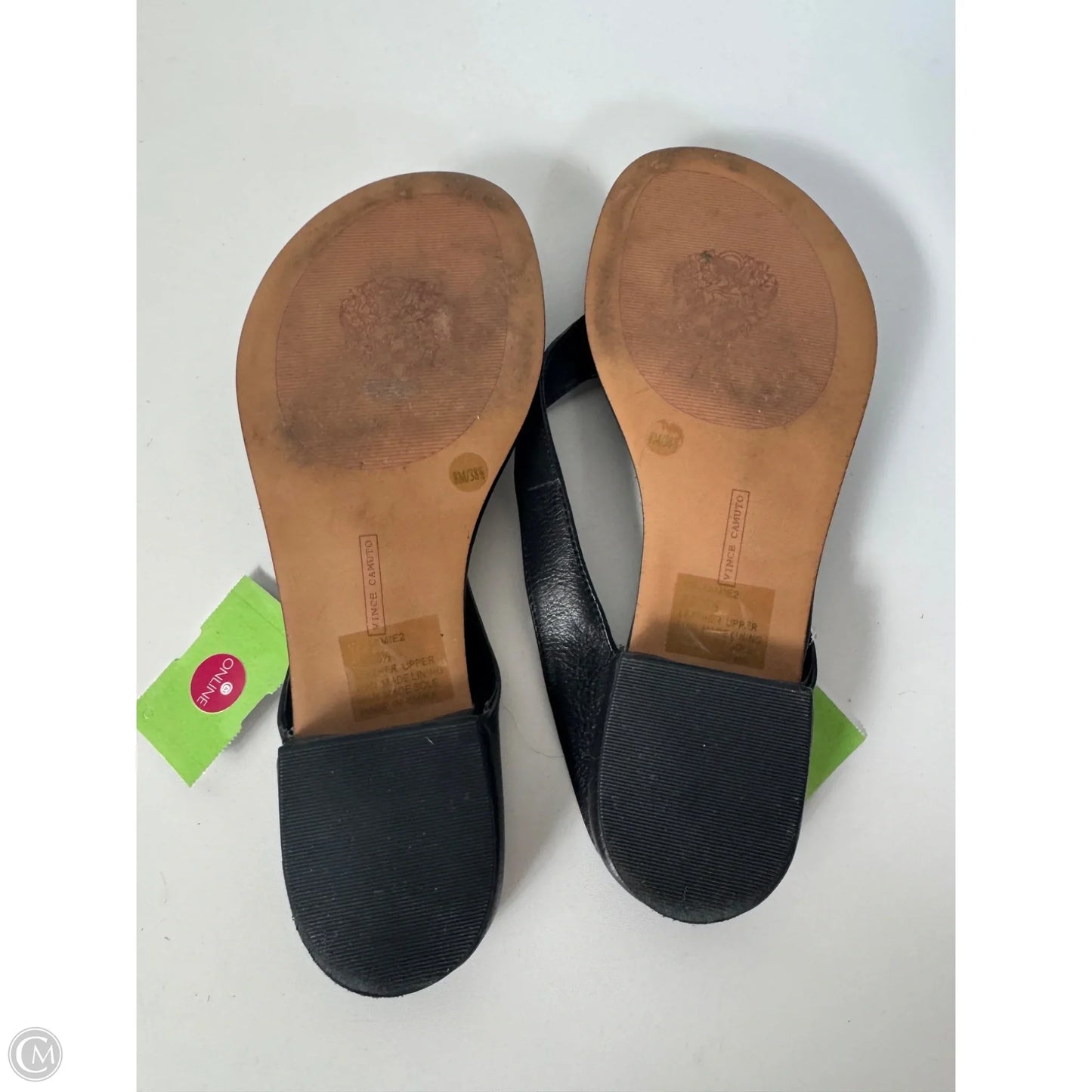 Sandals Flip Flops By Vince Camuto In Black, Size: 8