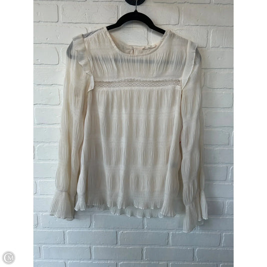 Blouse Long Sleeve By Roolee In Cream, Size: S