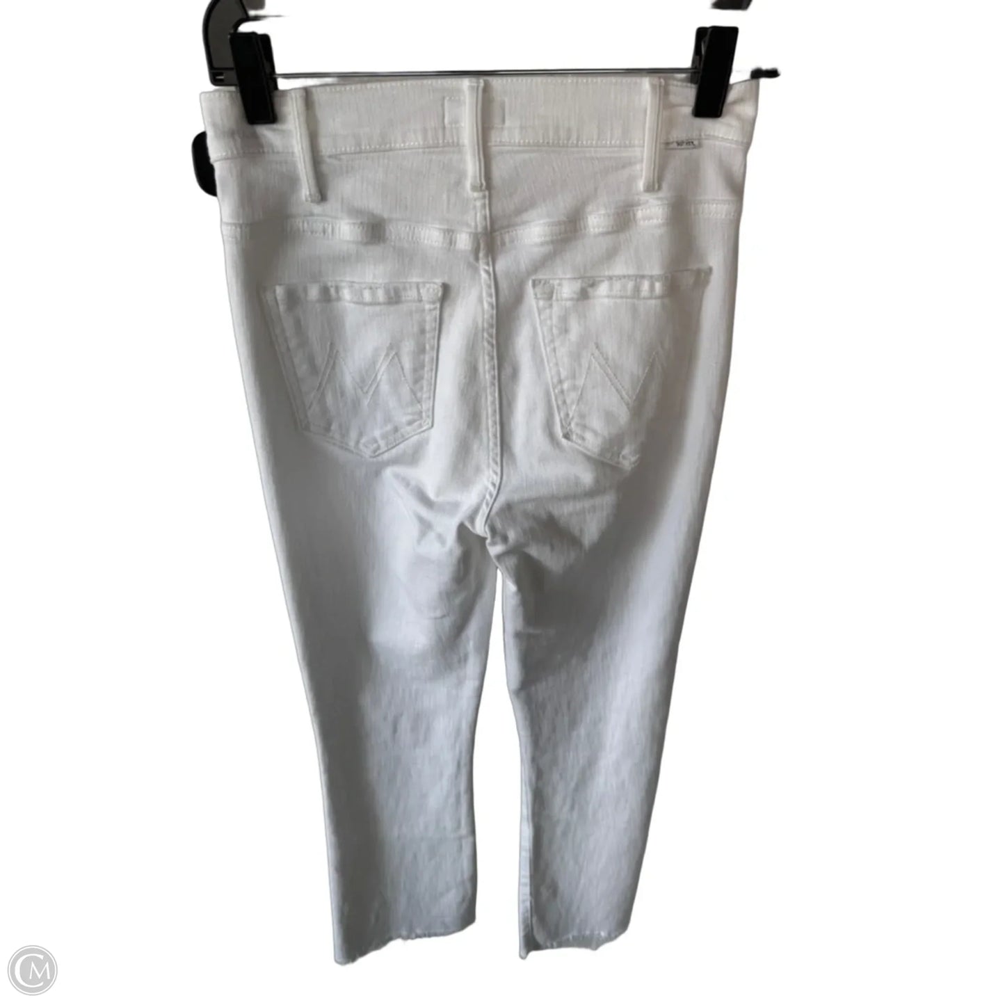 Jeans Straight By Mother In White Denim, Size: 2