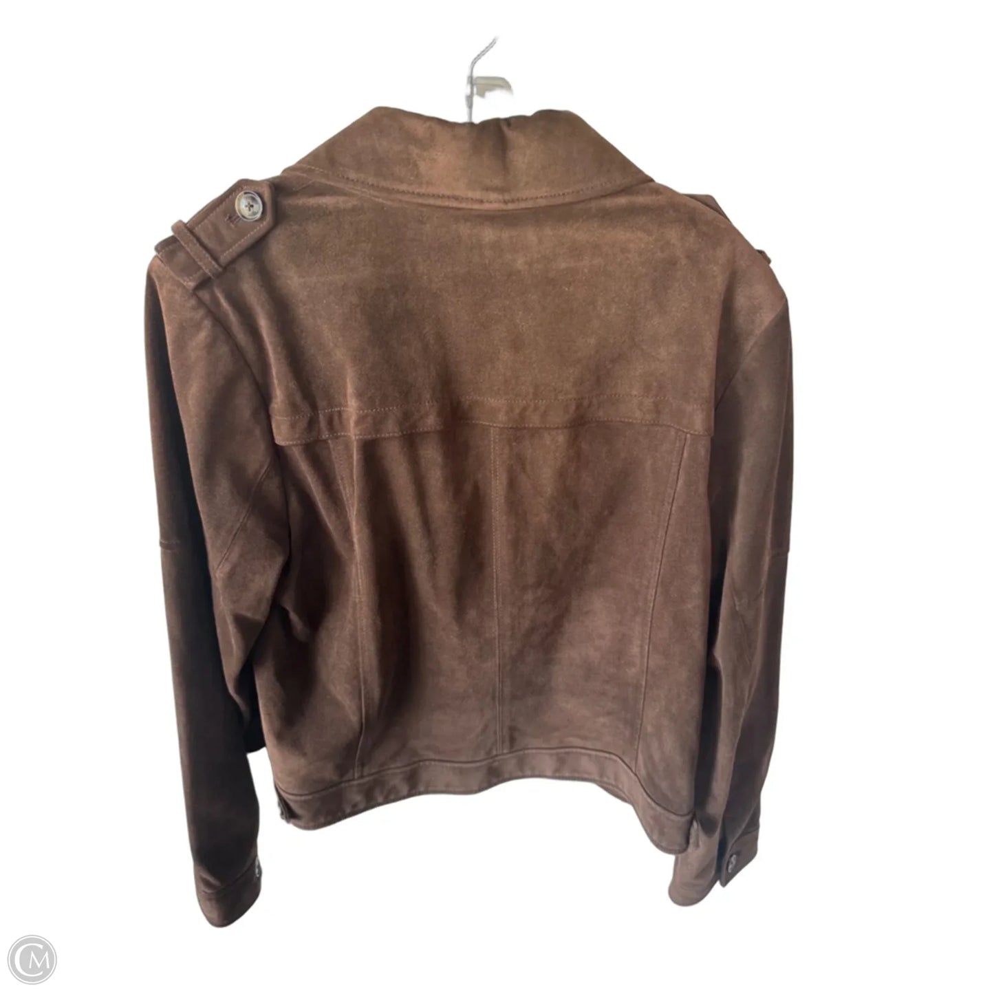 Jacket Leather By Banana Republic In Brown, Size: Xl