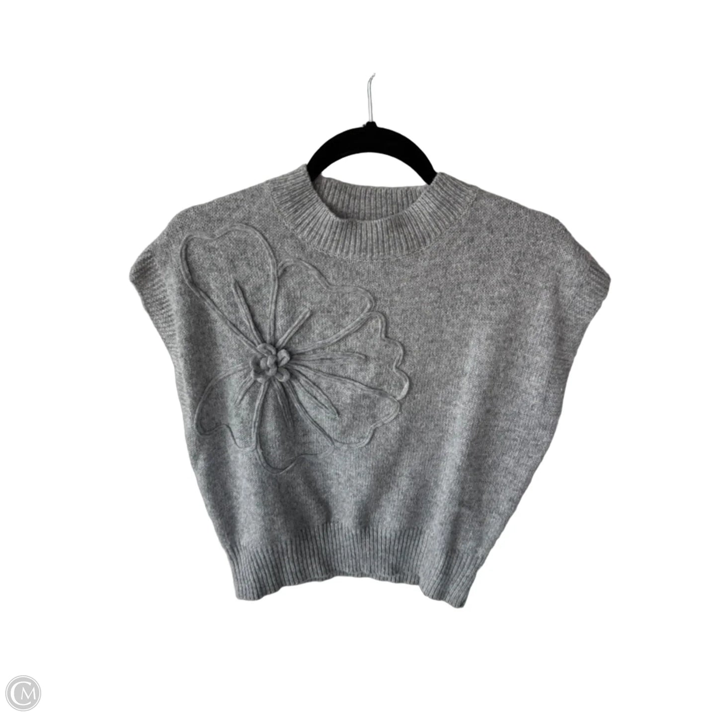 Vest Sweater By Cmf In Grey, Size: S