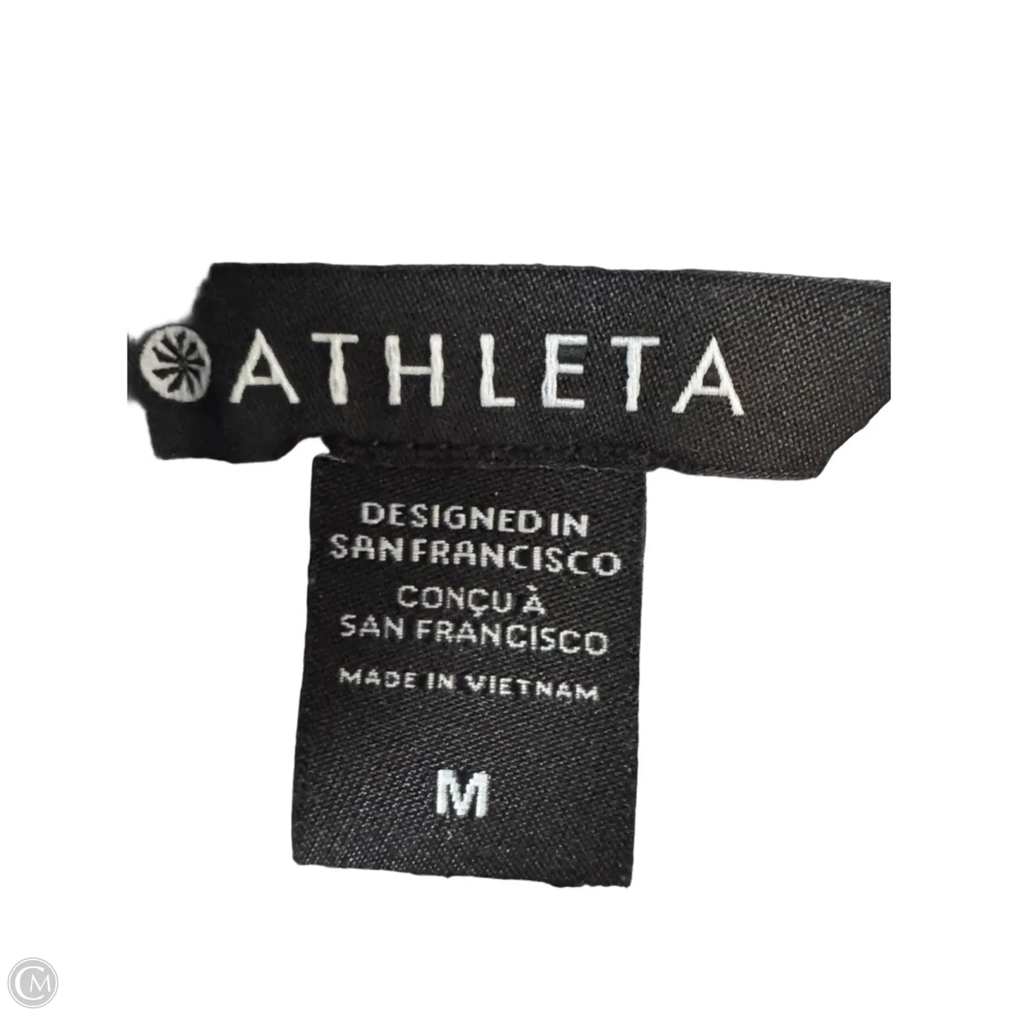 Athletic Jacket By Athleta In Black & White, Size: M