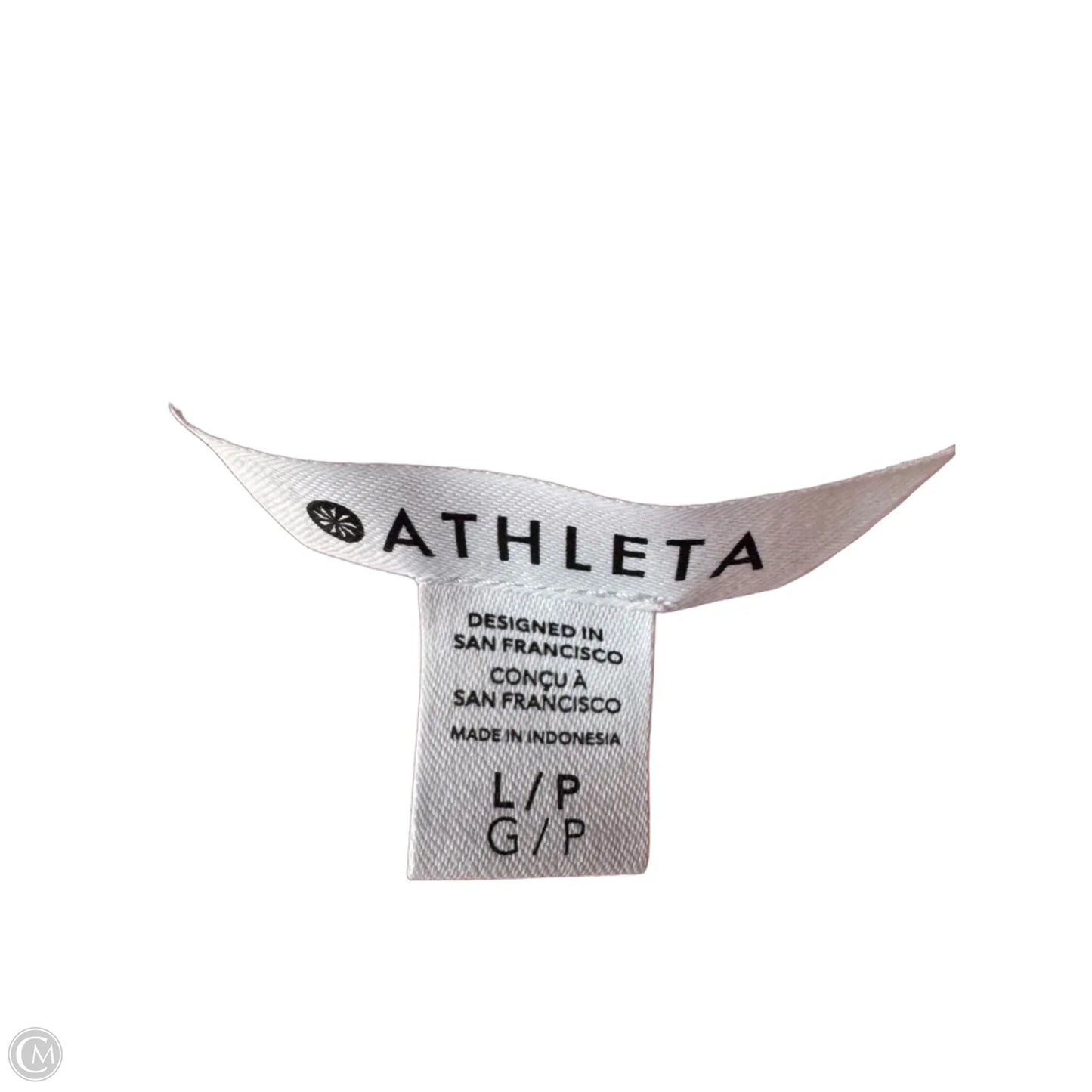 Athletic Tank Top By Athleta In Orange & White, Size: L
