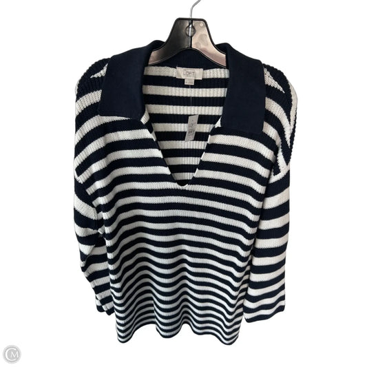 Sweater By Loft In Blue & White, Size: Xl
