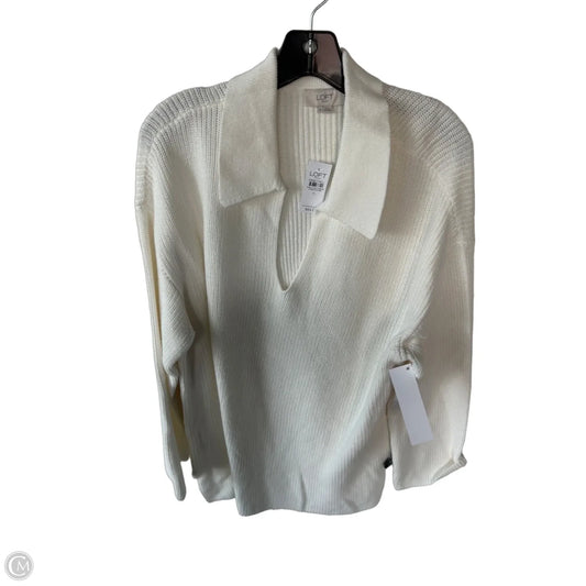 Sweater By Loft In White, Size: Xl