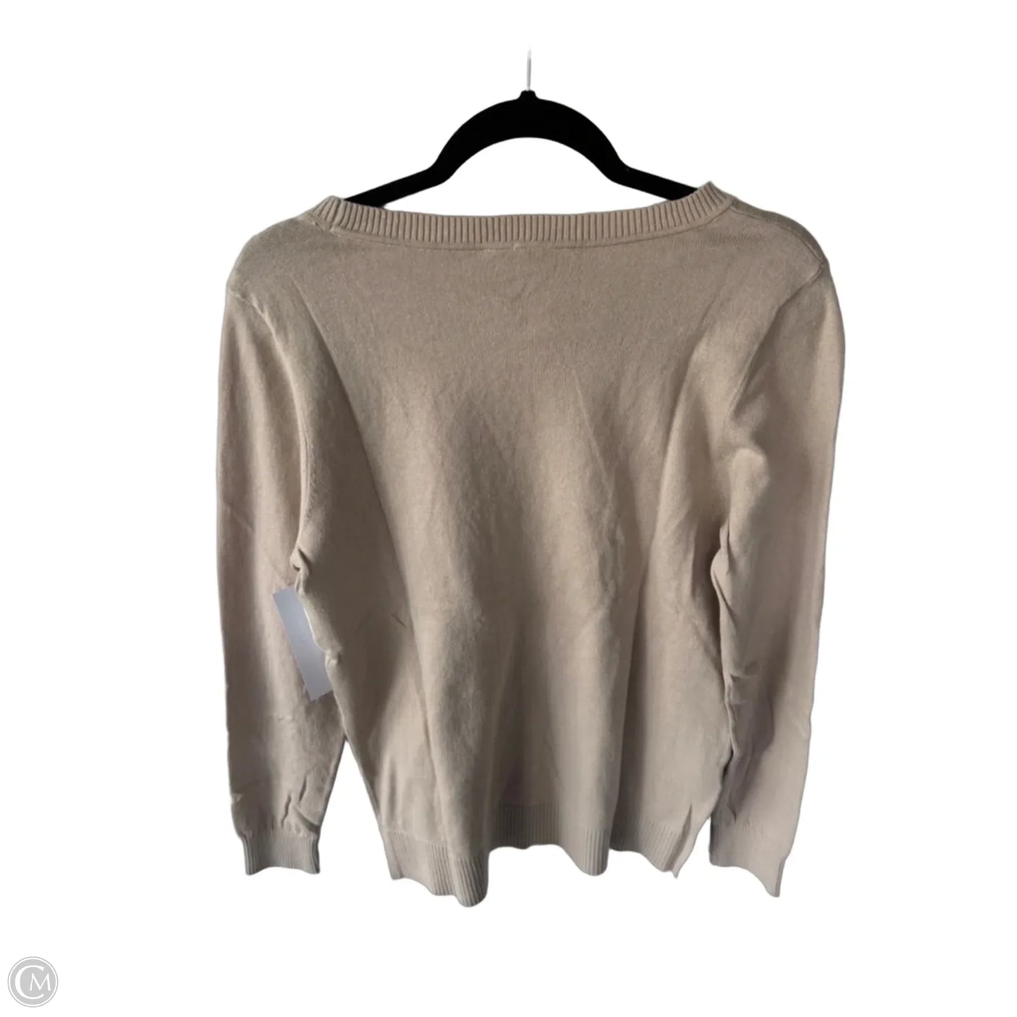 Sweater By Loft In Tan & White, Size: M
