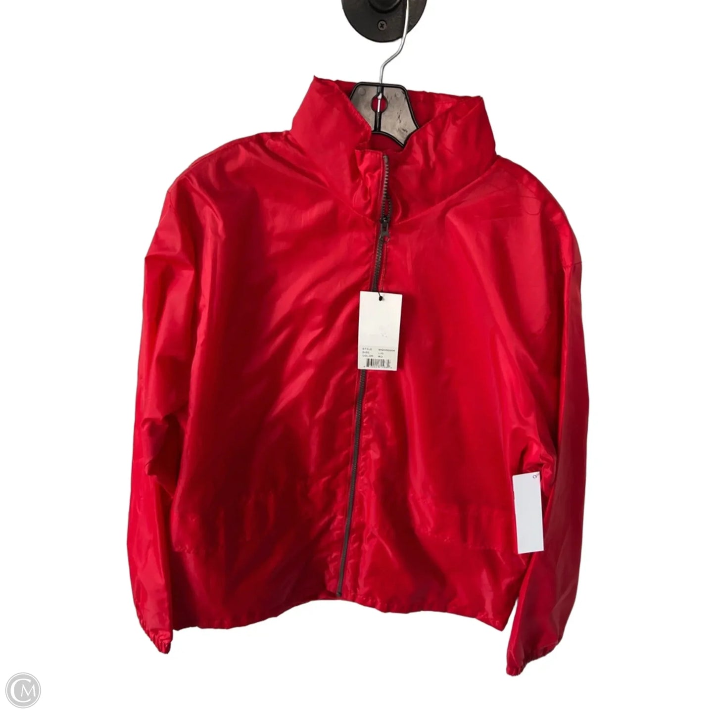 Jacket Windbreaker By Clothes Mentor In Red, Size: L