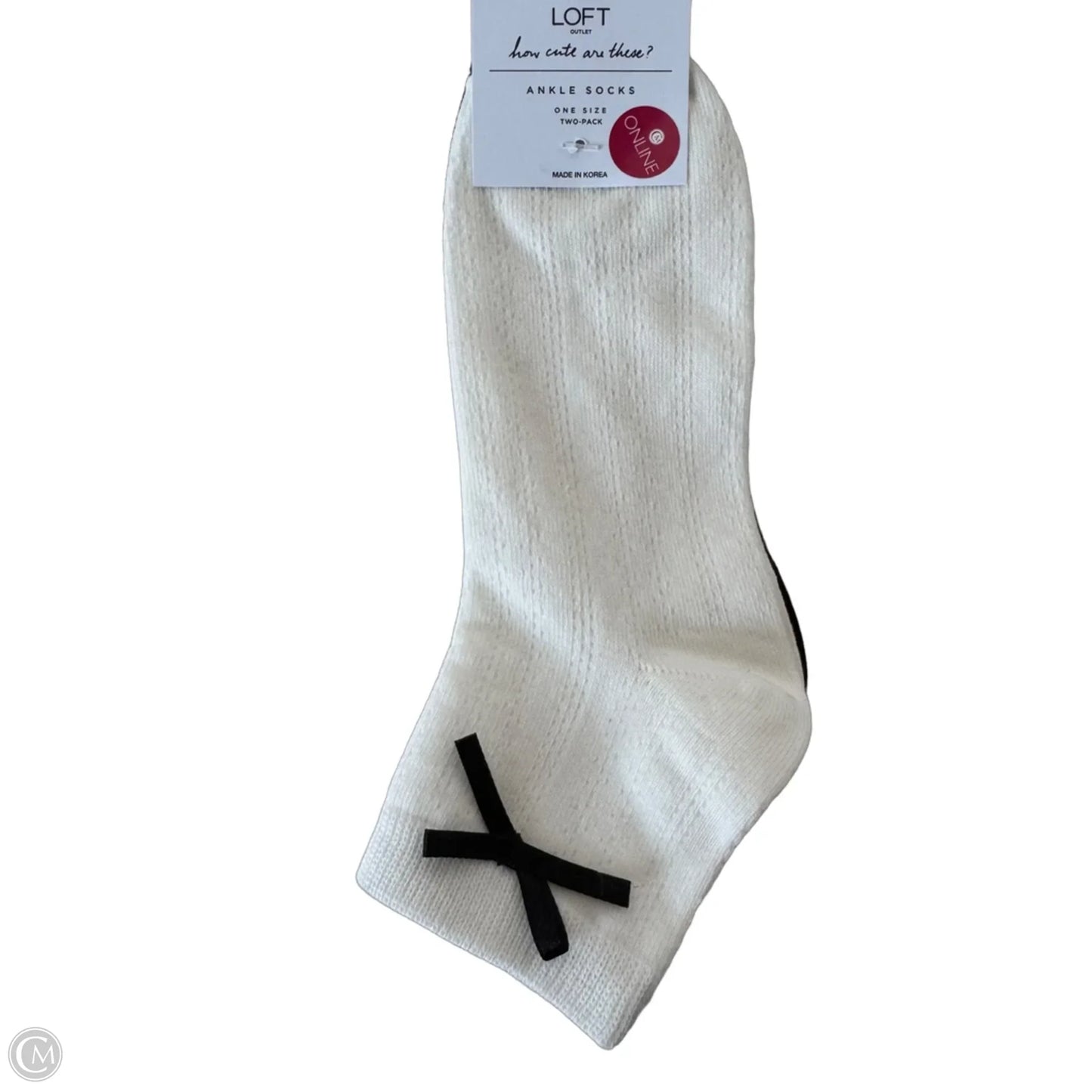 Socks By Loft In Black & White, Size: Osfm