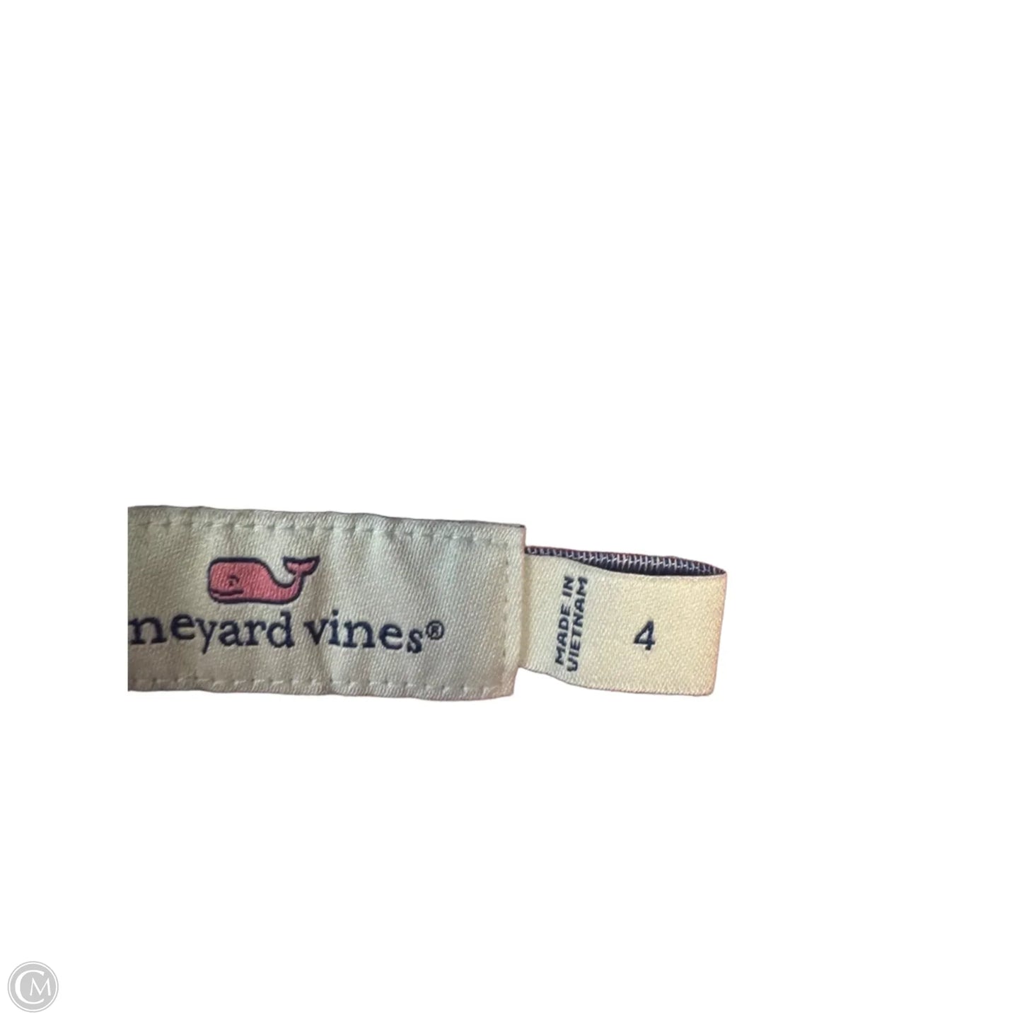 Blouse Long Sleeve By Vineyard Vines In Pink & White, Size: S